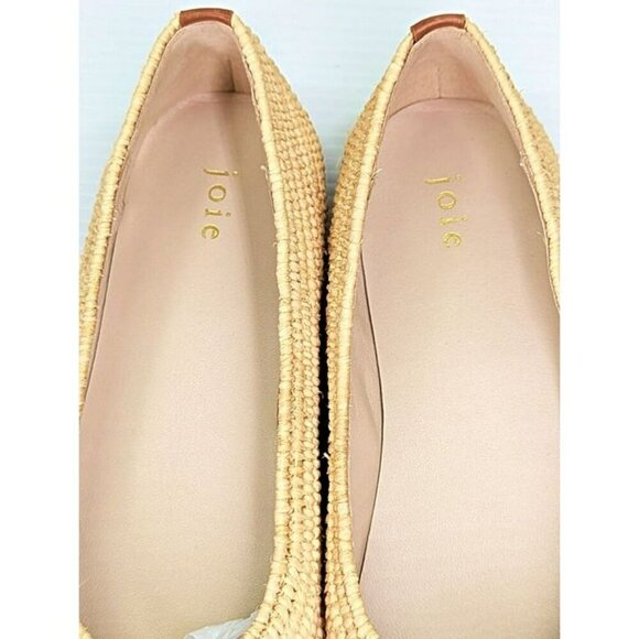 Joie Women's Aimee Woven Raffia Ballerina Flats Natural Size 9 (MSRP $228) - Picture 5 of 11